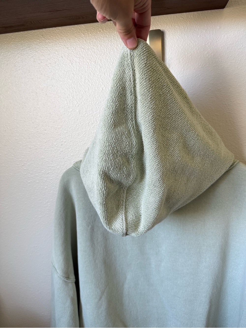 Free People Washed Sage Cropped Hooded Sweatshirt - Picture 6 of 7